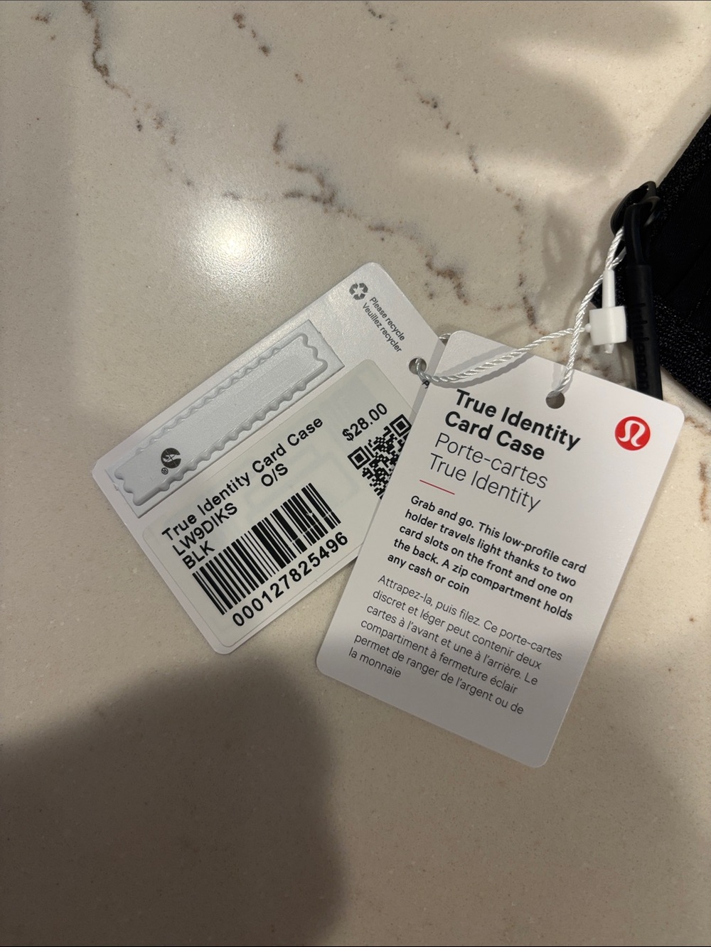 lululemon Black True Identity Card Case NWT - Picture 2 of 2